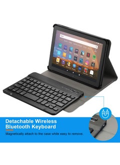 AGPtek AGPTEK Keyboard Case for All-New Amazon Fire HD 8/8 Plus(2020 Release, 10th & 2022 Release, 12th),with Detachable Wireless Bluetooth Keyboard  - Image 4