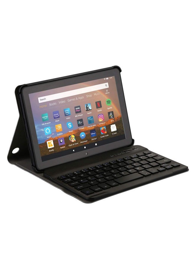 AGPtek - AGPTEK Keyboard Case for All-New Amazon Fire HD 8/8 Plus(2020 Release, 10th & 2022 Release, 12th),with Detachable Wireless Bluetooth Keyboard - Image 1