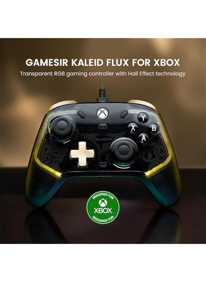 Generic - Kaleid Flux Enhanced Wired Controller for Xbox, RGB Lighting and Hall Effect Joystick, Compatible with Xbox Series X|S, Xbox One, Windows 10/11 PC - Officially Licensed - Image 1