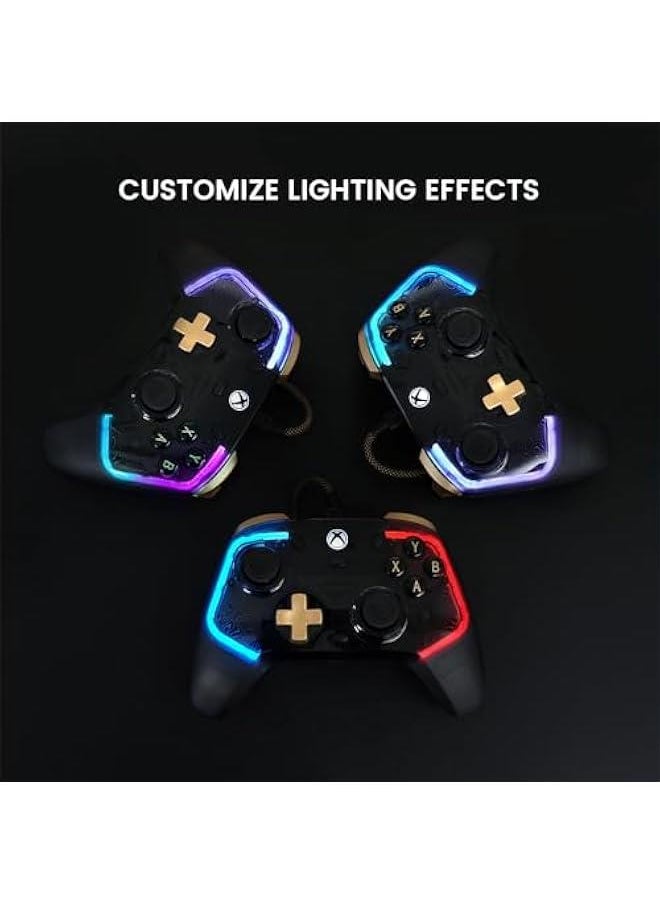 Generic - Kaleid Flux Enhanced Wired Controller for Xbox, RGB Lighting and Hall Effect Joystick, Compatible with Xbox Series X|S, Xbox One, Windows 10/11 PC - Officially Licensed - Image 1