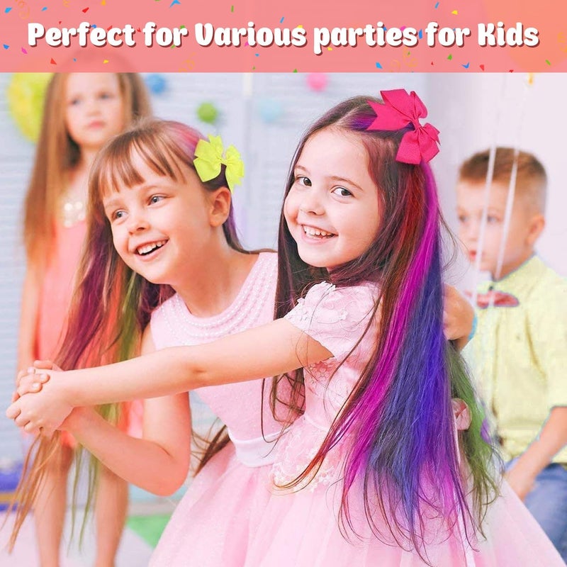 MSDADA New Hair Chalk Comb Temporary Hair Color Dye for Girls Kids with Light Color Hair, Washable Hair Chalk for Girls Age 4 5 6 7 8 9 10 Birthday Cosplay DIY, Easter (Silver) - Image 5