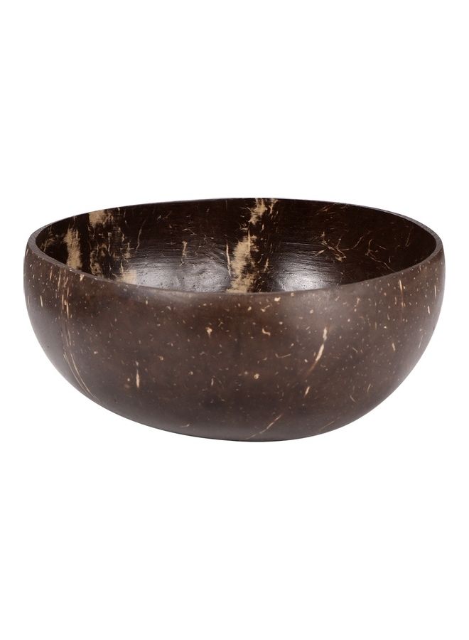 NIBEMINENT Natural Raw Coconut Shell Bowl Brown (D)12-15x(H)6-5cm - Image 1