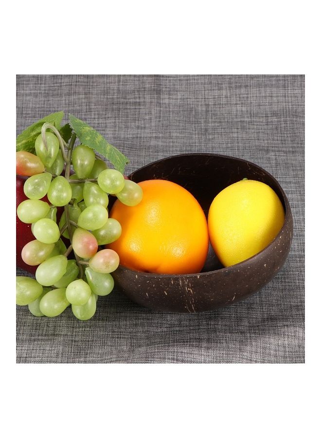 NIBEMINENT Natural Raw Coconut Shell Bowl Brown (D)12-15x(H)6-5cm - Image 5