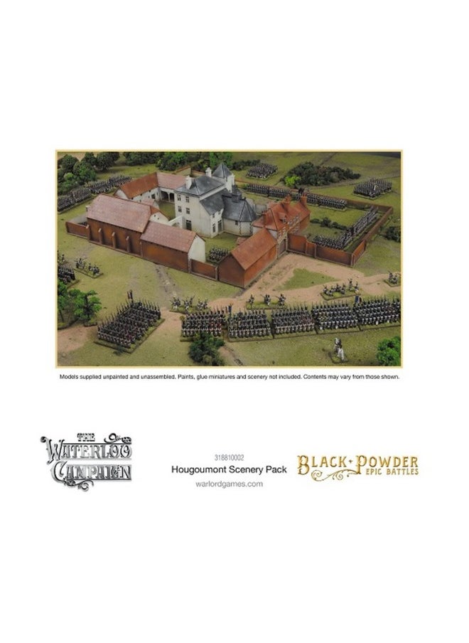WARLORD GAMES Warlord Black Powder Epic Battles: The Waterloo Campaign Hougoumont Scenery Pack Military Table Top Wargaming Plastic Model Kit 318810002 