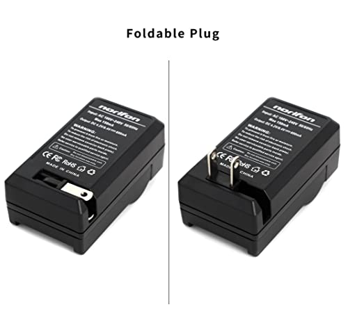 Norifon NP-FH50 Wall Charger for Sony DCR-DVD108 DCR-DVD610 DCR-DVD105 DCR-HC21 DCR-HC52 DCR-HC38 DCR-SR45 DCR-SR47 DCR-SX85 DCR-SX45 DCR-SX44 HDR-SR11 HDR-SR12 HDR-XR160 and More with Foldable Plug - Image 2