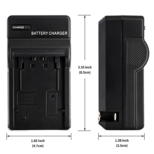 Norifon NP-FH50 Wall Charger for Sony DCR-DVD108 DCR-DVD610 DCR-DVD105 DCR-HC21 DCR-HC52 DCR-HC38 DCR-SR45 DCR-SR47 DCR-SX85 DCR-SX45 DCR-SX44 HDR-SR11 HDR-SR12 HDR-XR160 and More with Foldable Plug - Image 4
