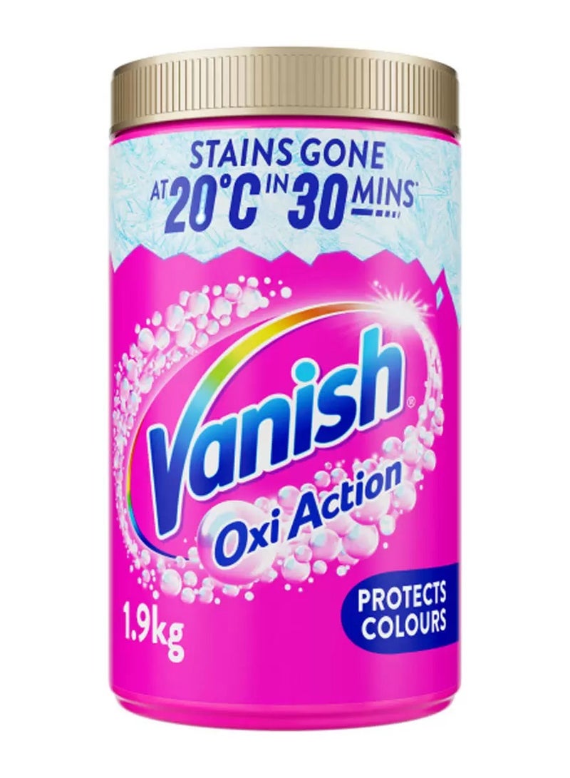 Vanish Oxi Action Fabric Stain Remover Powder Coloured & White Clothes | Carpet & Laundry Detergent 1.9 kg | Multi Power Detergent - Image 1