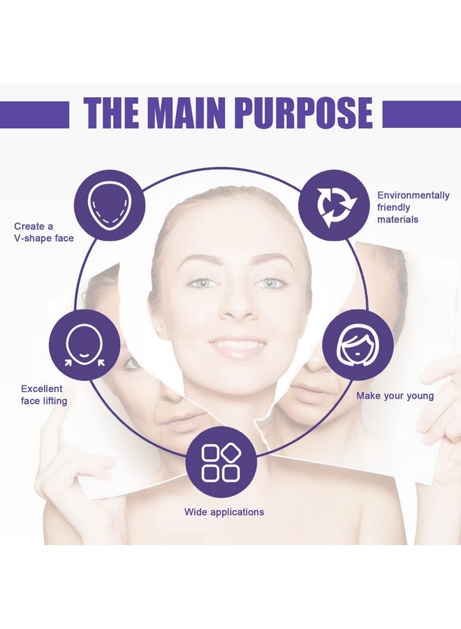تيتاون شريط شد الوجه 40 قطعة شريط وجه غير مرئي رفيع للغاية مع حبال رفع لشد الجلد وإخفاء تجاعيد الوجه والرقبة ورفع الجلد المترهل - Image 3