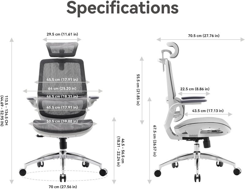 Altis Ergonomic Mesh Office Chair with Dual Back Design & Flip-up Armrests | Office Chair M59AS-M301 - Image 2