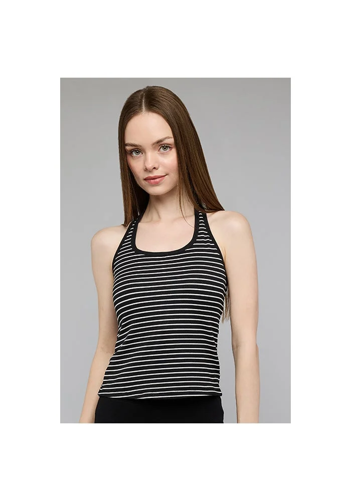 Striped Halterneck Top