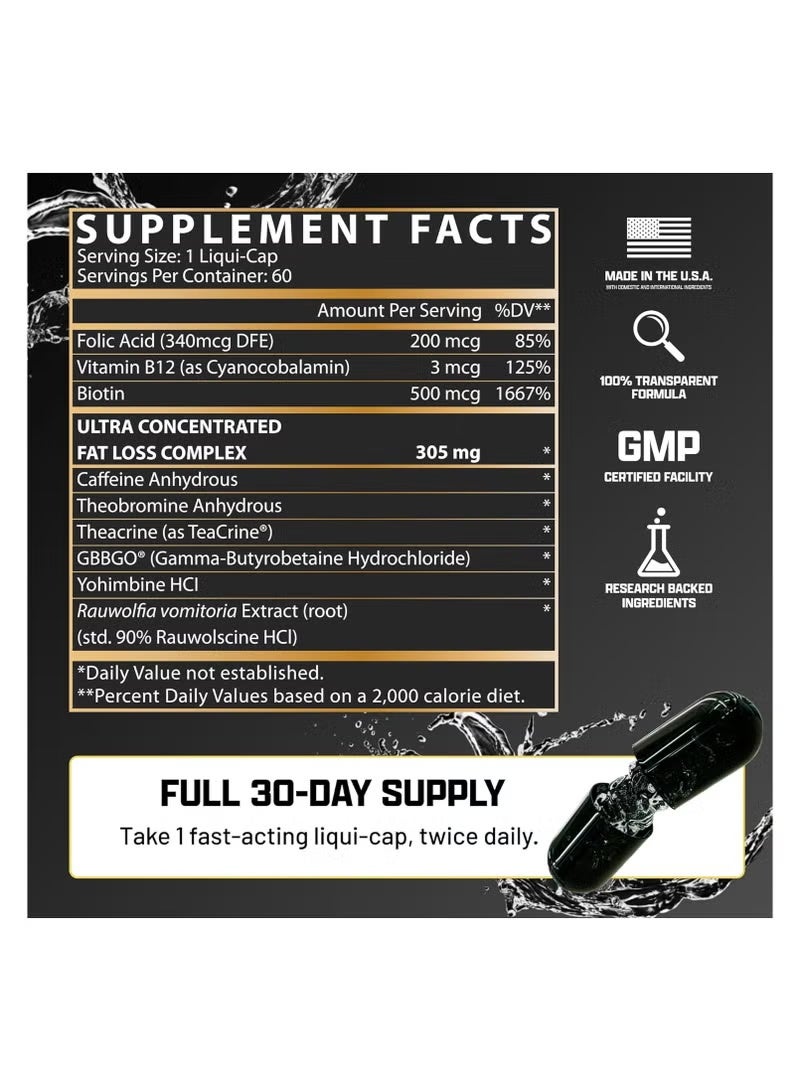 Nutrex Research Lipo-6 Hers Ultra Concentrate Weight Loss Pills for Women Fat Burner 60 Capsule - Image 5