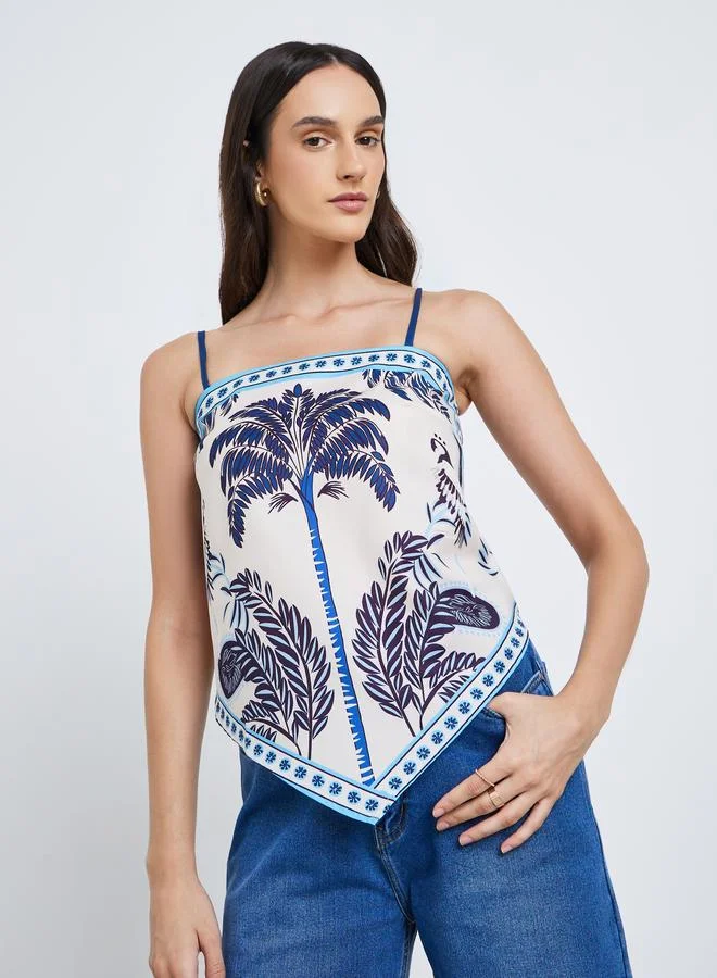 Styli Styli Tropical Print Bandana Strappy Cami Top