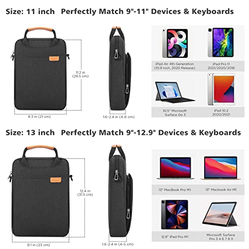 NIDOO Laptop Shoulder Bag for 13" 13.6" Macbook Air M4 M3 M2/ MacBook Pro / 12.9" 13" iPad Pro M4/ 13" iPad Air M2 M3 / 13 inch Surface Pro 10 9 8, Vertical Laptop Sleeve Handbag for 13.4" XPS Samsung - Image 3