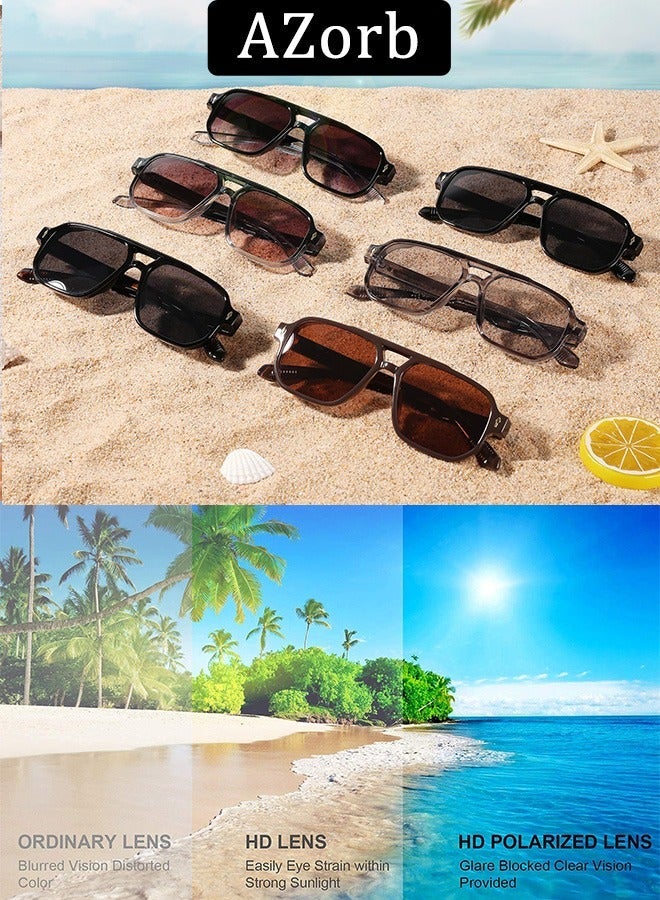 AZorb Sunglasses Men Women Vintage Oversized Square Sun Glassess Ladies Men's Sunglasses Aviator Sunglass Accessories UV400 Protection Shades for Outdoor Driving - Image 3