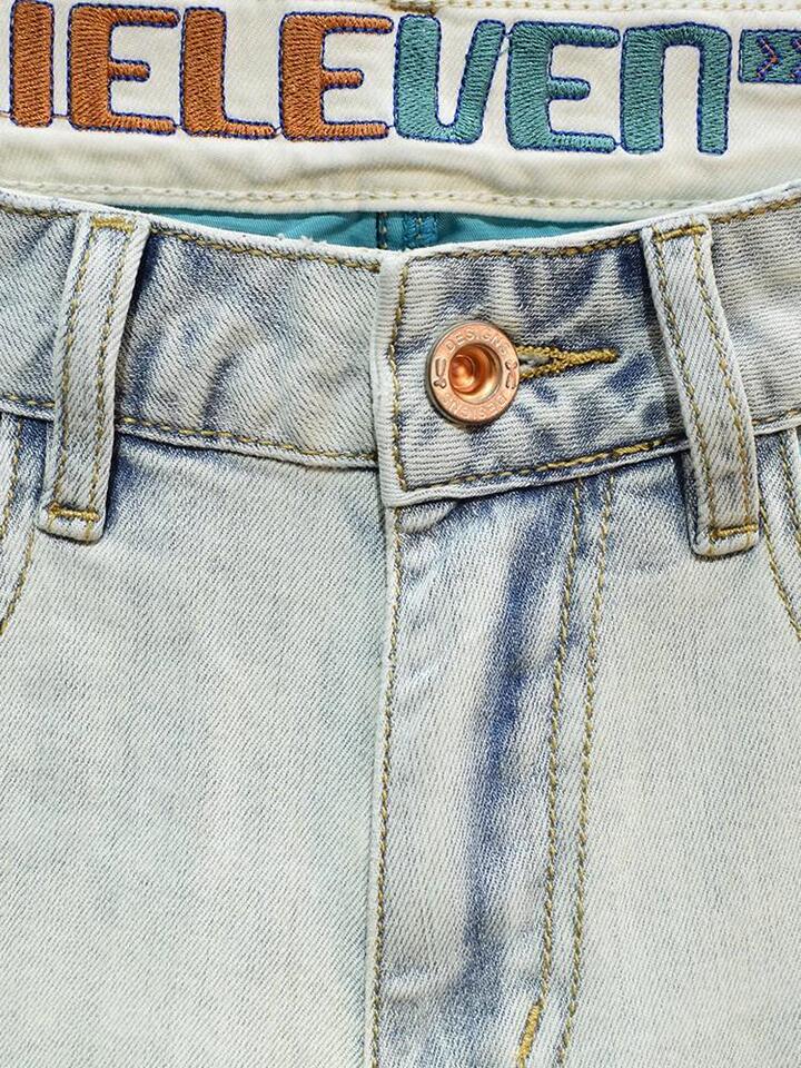 Unisex Classic Denim Jeans Loose Fit Daily Outdoor Wear - Image 3