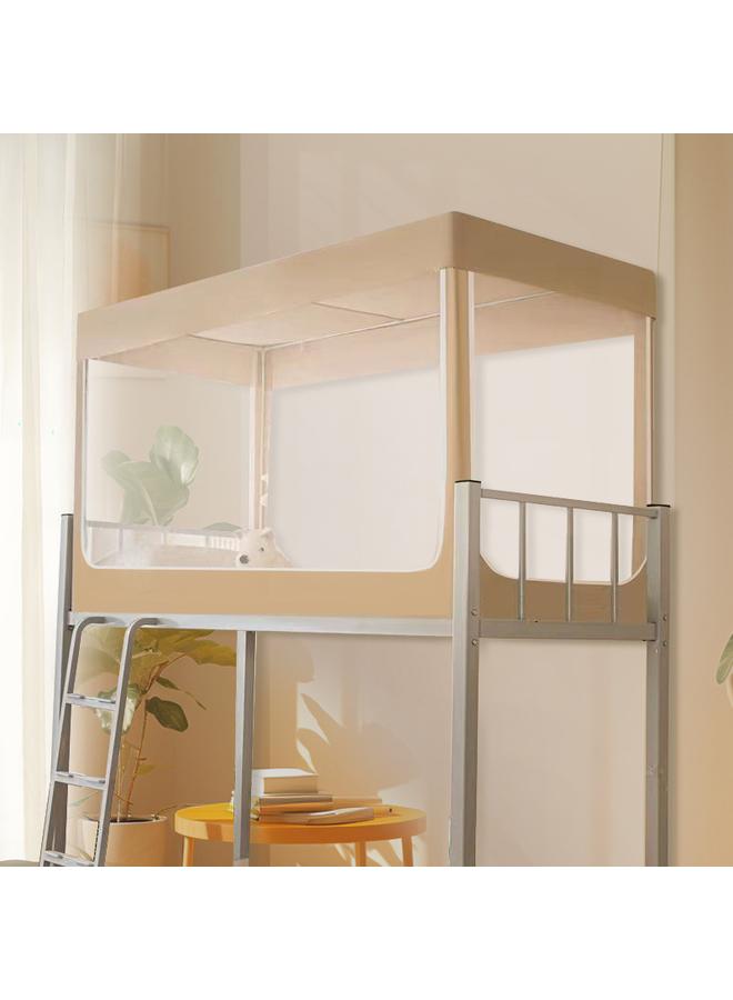 Bluejw Strong Shading College Students' Dormitory Upper And Lower Bed Curtain Integrated Fully Closed Mosquito Net Zippered Bed Curtain - Image 1