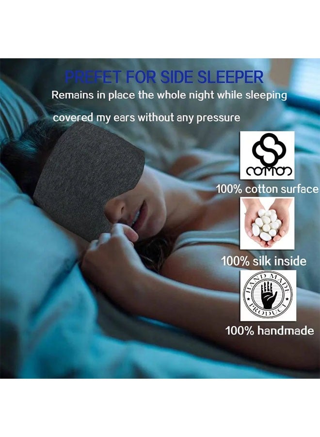 general Cotton Sleep Cover Blackout Breathable Comfort Eye Mask for Sleep Adjustable Eye Mask with Travel Bag - Image 3