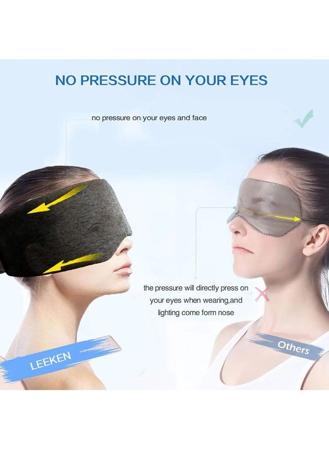 general Cotton Sleep Cover Blackout Breathable Comfort Eye Mask for Sleep Adjustable Eye Mask with Travel Bag - Image 2