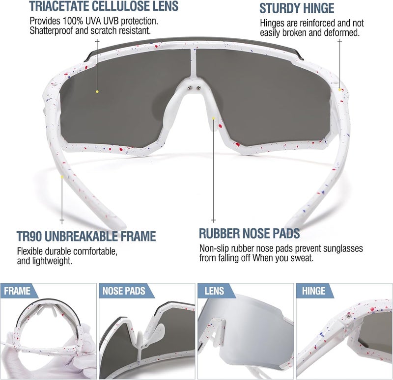 Duco Elegant practical multi-option build Polarized Kids Sunglasses Youth Sports Cycling Shades Lightweight Frame UV400 Child Boys Girls Baseball SunGlasses DK310 Daily use improved quality - Image 3