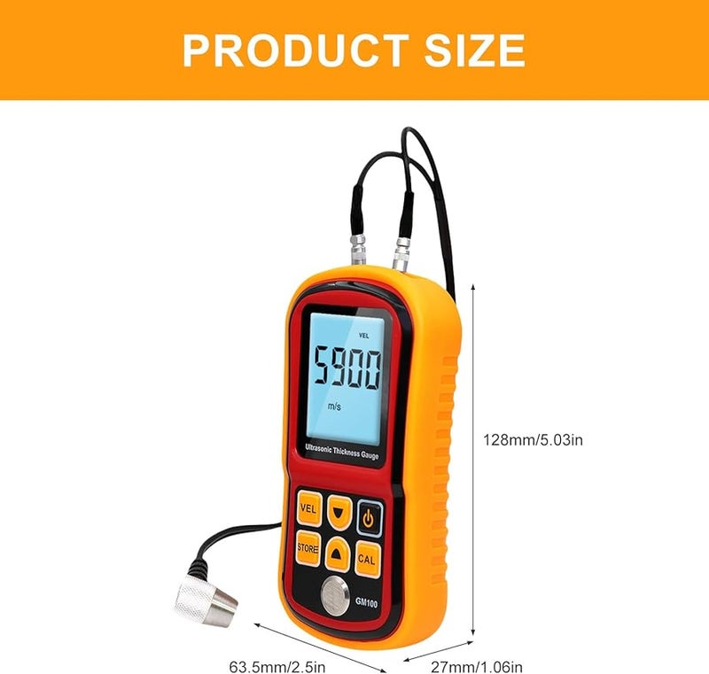 Ultrasonic Thickness Gauge High Accuracy Tester for Metal Ceramics Glass - Image 5