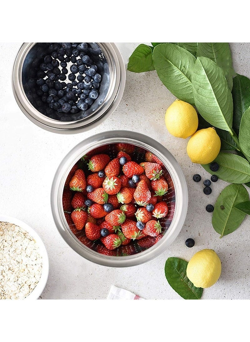 هابي هوم طقم مصفاة أرز + مبشرة خضار للمطبخ مكون من 3 قطع فضي 26x26x26سم - Image 3