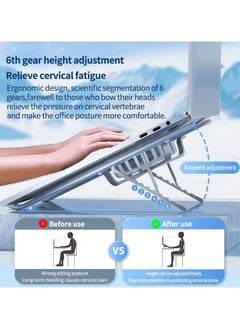 erorex Magnetic levitation ultra quiet aluminum alloy laptop stand, laptop stand with fan, lightweight storage and easy folding laptop holder, versatile and compatible with all 12-21 inch notebook laptop.  - Image 3