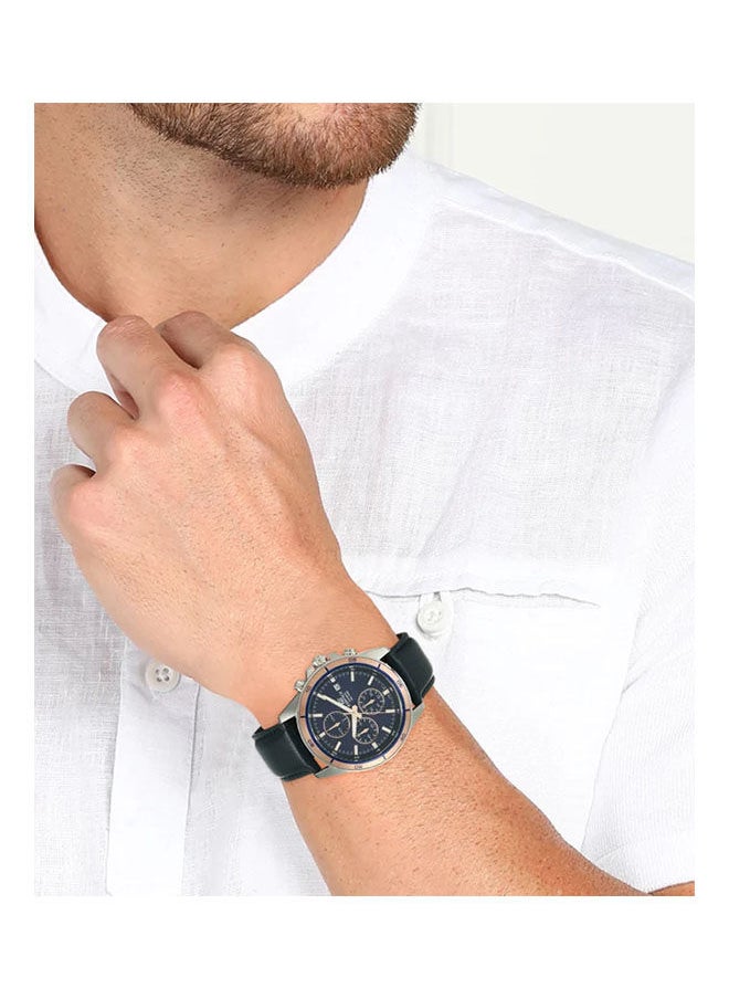 EDIFICE CASIO - Leather Chronograph Watch EFR-526L-2CVUDF - Image 1