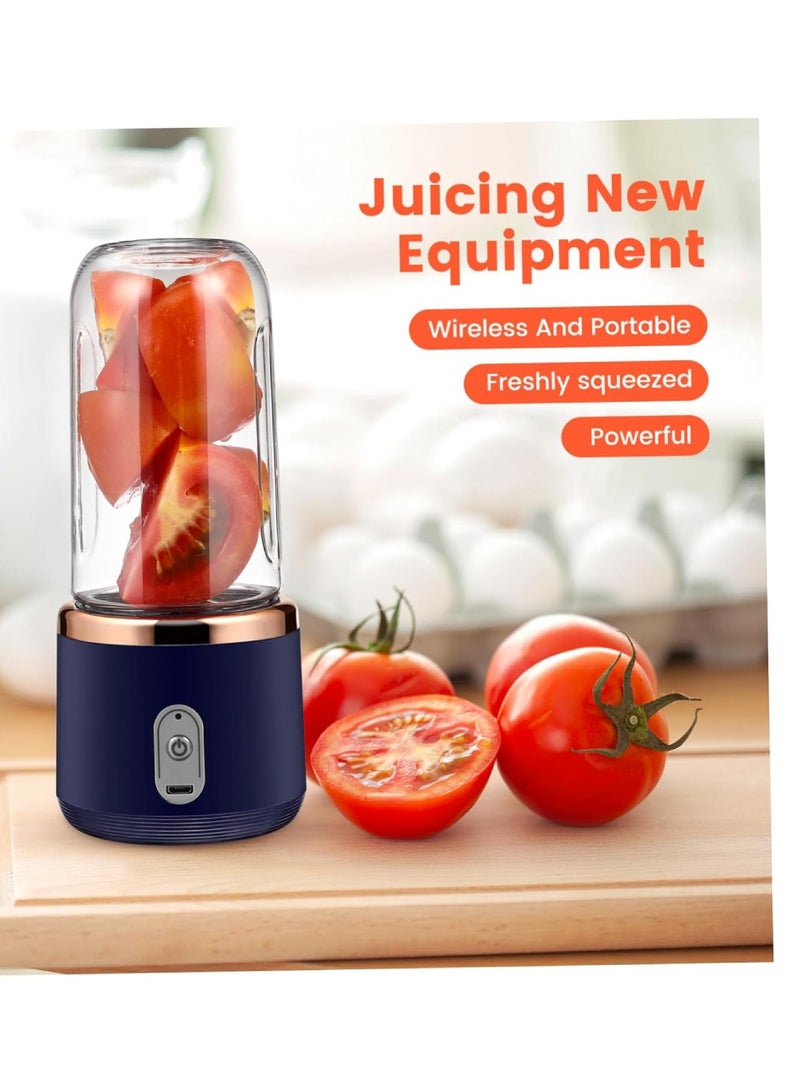 DIGI CORE Portable Small Electric Juicer For Shakes Stainless Steel Blade Travel Juicer Fruit Automatic Smoothie Blender Travel Home And Office Mini Juicer 300ML  - Image 2