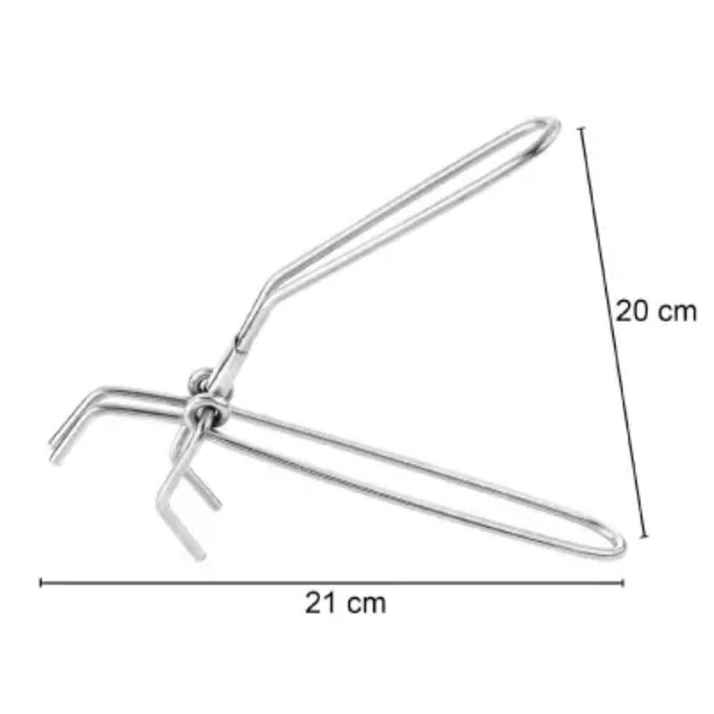 Laxmi Kitchenwere Stainless Steel Wire Mesh Straps Pakkad Stainless Steel Wire Tong Gripper Steel Pakkad Food Serving Tong Plain Utility Pakkad Steel Pakkad Pack 2 - Image 4