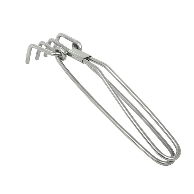 Laxmi Kitchenwere Stainless Steel Wire Mesh Straps Pakkad Stainless Steel Wire Tong Gripper Steel Pakkad Food Serving Tong Plain Utility Pakkad Steel Pakkad Pack 2 - Image 3