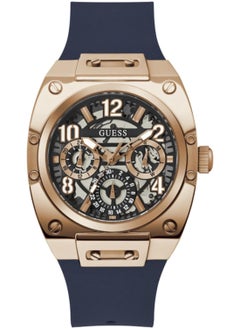 GUESS GUESS Mens Blue Rose Gold Tone Multi-function Watch - GW0569G3  - Image 1