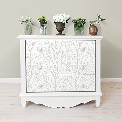 NuWallpaper NU2394 Treetops Peel Stick Wallpaper, White & Off-White - Image 4