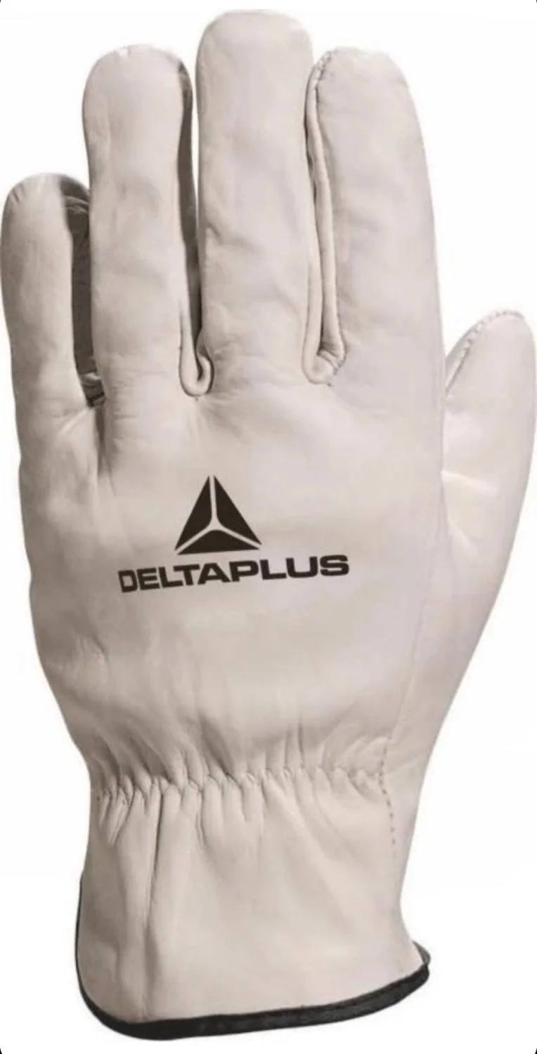 Delta Plus FBN49 White Leather Work Gloves Argon Welding / Driver Driver Gloves