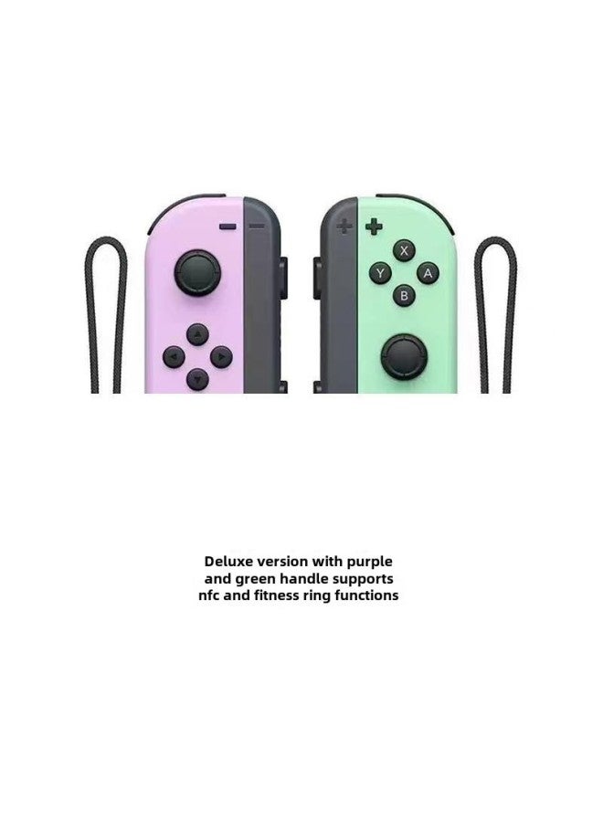 NS Switch Left And Right Handle Joycon Handle Switch Bluetooth Handle With NFC Wake-up Hand Rope-Product Color:Purple Green Handle Supports NFC And Fitness Ring  - Image 1