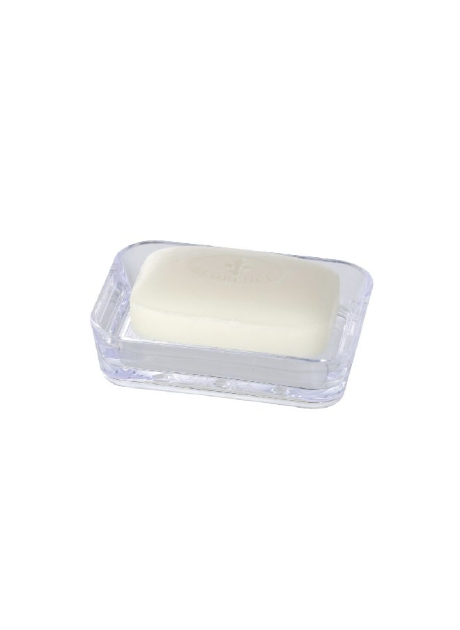 Wenko Candy Rectangular Durable Plastic Soap Dish Clear 3 x 9 x 12 cm 20301100  - Image 2