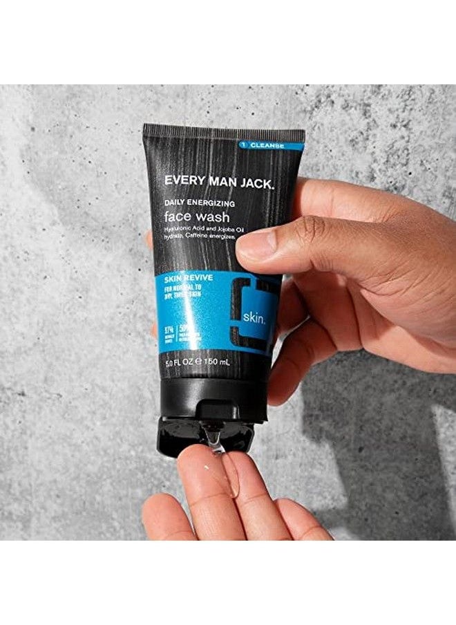 Every Man Jack - Daily Energizing Face Wash For Men Deeply Cleanse Moisturize And Revive Dry Tired Skin With Hyaluronic Acid And Caffeine 5 Oz Men'S Face Wash Twin Pack - Image 1