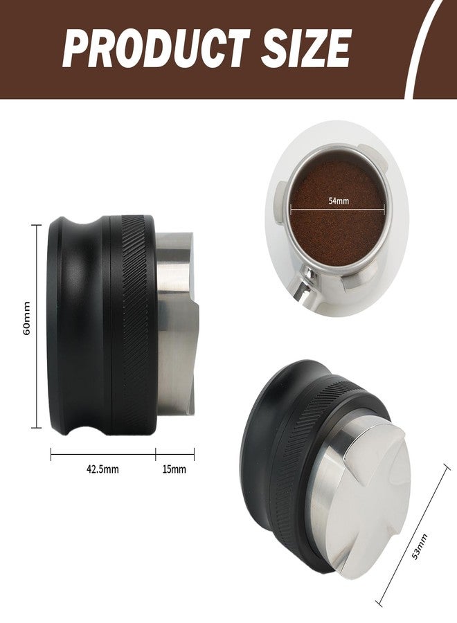 Cheerwe 54mm Espresso Distribution Tool, Gravity Coffee Distributor,Adjustable Depth Espresso Tool, Barista Espresso Accessories, Compatible with 54mm Portafilter - Image 3