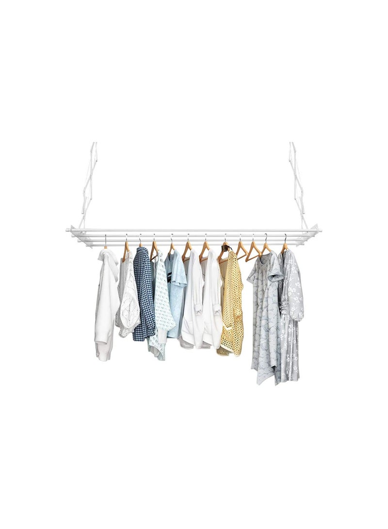 GGOOT Ceiling Mounted Clothes, Indoor Retractable Drying Rack Adjustable Wall-mounted Clothes Hanger Retractable Clothes Airer Hanger with Fashionable Design for Laundry Bedroom Indoor - Image 1