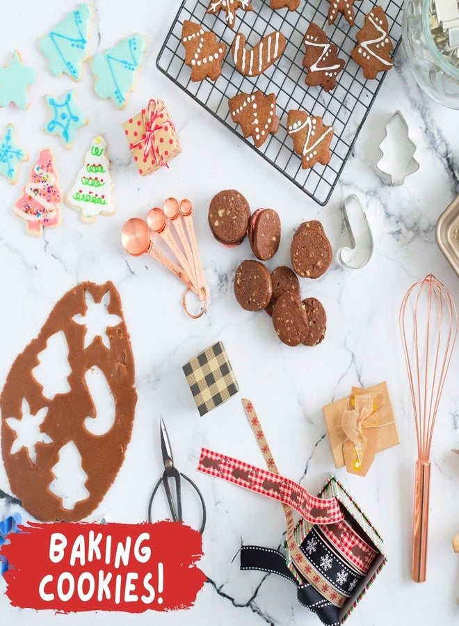 KAISHANE Christmas Ornament Cookie Cutter Set 3 Pieces Stainless Steel Xmas Light Biscuit Cutters for Baking - Image 2