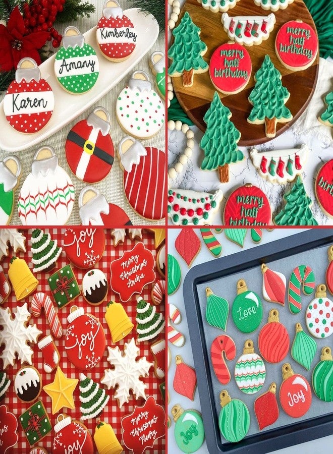 KAISHANE Christmas Ornament Cookie Cutter Set 3 Pieces Stainless Steel Xmas Light Biscuit Cutters for Baking - Image 5