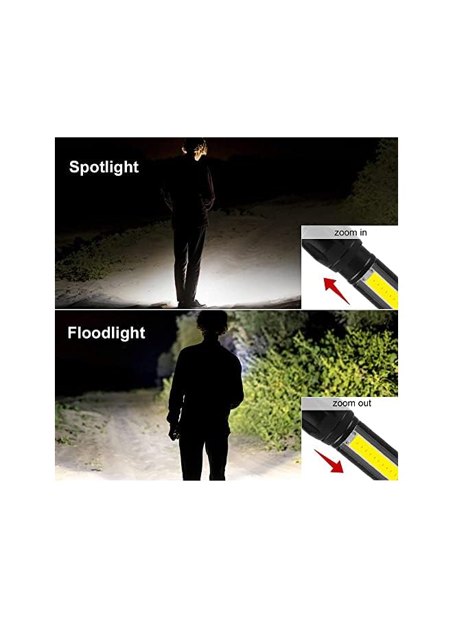 promass USB Rechargeable Torch, Outdoor Emergency Light Check Light XPE/COB Mini Torch, Portable Waterproof Handheld Torch for Camping, Outdoor, Emergency and Daily Use (2 Pack) - Image 5