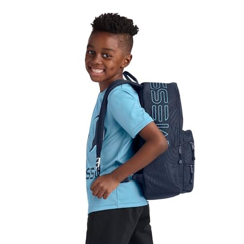 MESSI حقيبة ميسي الحياتية، حقيبة مدرسية مع جيوب وأحزمة قابلة للتعديل، أزرق داكن، مقاس واحد - Image 5