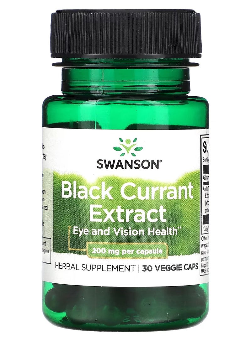 Swanson, Black Currant Extract, 200 mg, 30 Veggie Caps