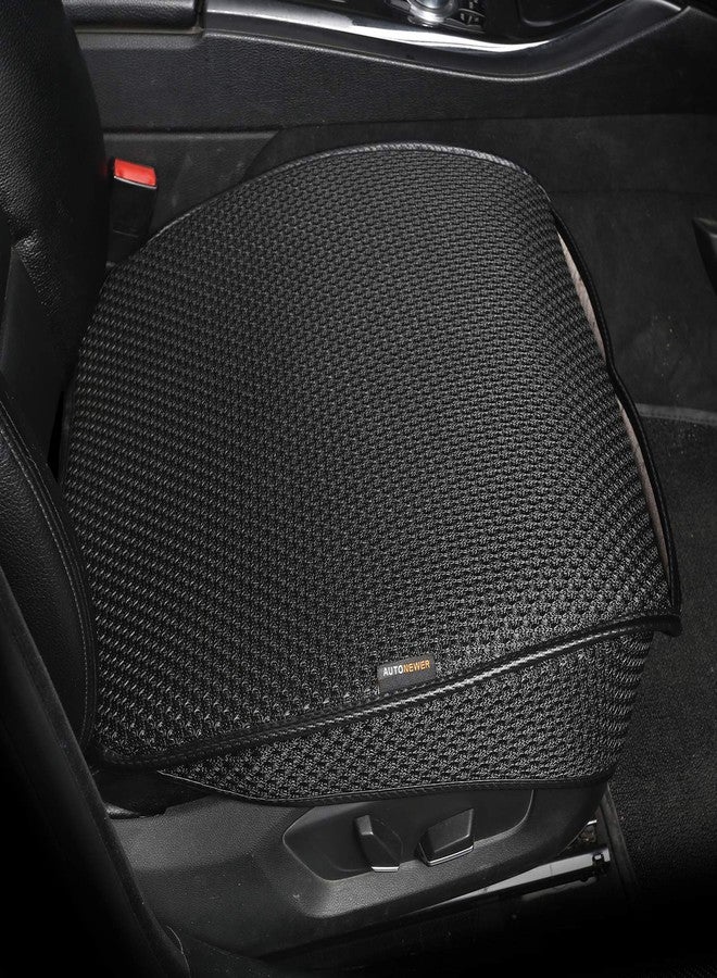 Auto Newer Breathable Universal Four Seasons Car Seat Covers, Luxury Car Seat Cushion,Protectors for Front Seat Bottoms,Compatible with 95% Vehicles(Black,1PCS) - Image 1