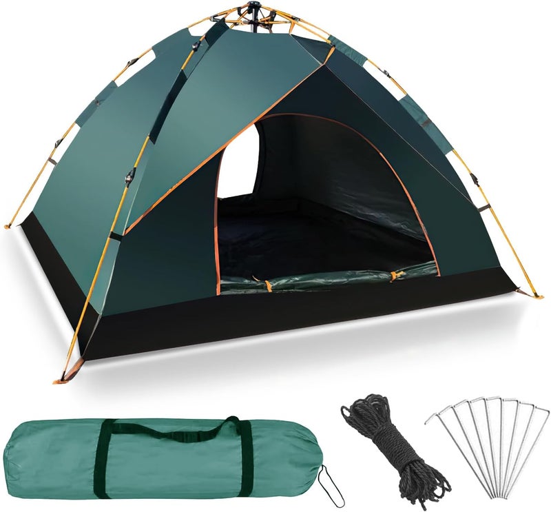 Rovyfota Camping Tent, Automatic 1-2 Man Person Instant Tent Pop Up Ultralight Dome Tent, Waterproof & Windproof Camping Tent with Removable Outer Tarpaulin, Double Layers - Image 1