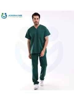 ACNORIA CARE Men's Medical Scrubs Consisting Of Two Pieces 100% Cotton Blouse And Pants Olive Green Color - Size XL - From Acnoria Care  - Image 3