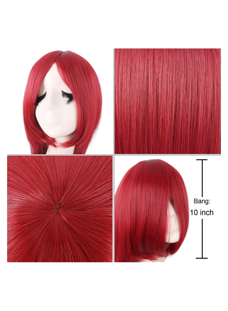 Estelle 40 Inches 100 Cm Anime Costume Long Straight Cosplay Party Wig Red - Image 4