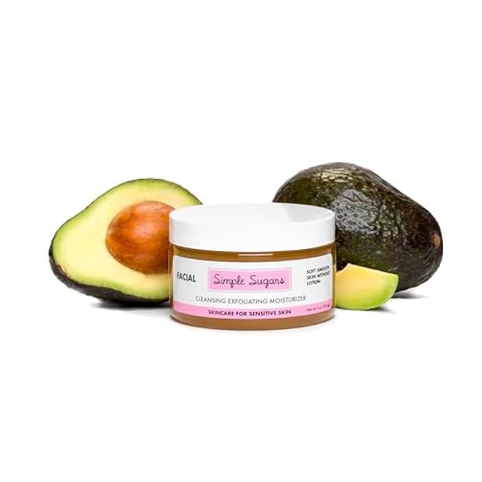 Avocado Facial with Emu Oil - Cleansing Exfoliating Moisturizer for Sensitive Skin, Dry Skin, Eczema, Psoriasis