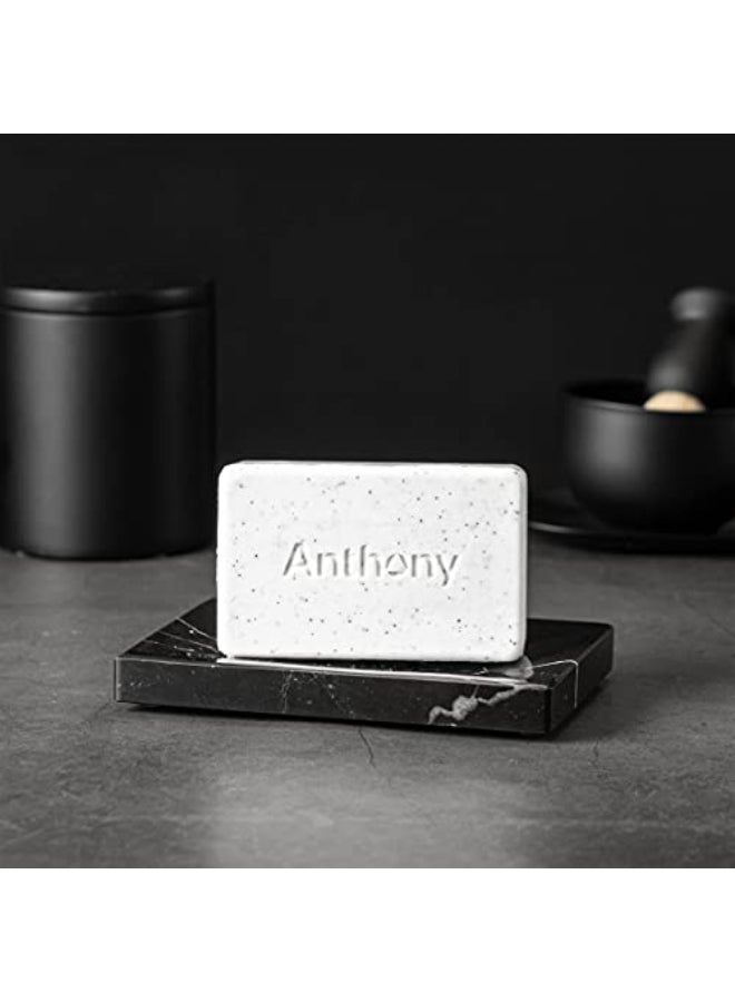 Anthony Mens Exfoliating Soap Bar Grapefruit Scent 5 Oz Infused with Cucumber Extract Jojoba Shea Butter Squalane Coconut Oils for Moisturizing Exfoliating Refreshing Body Skin - Image 4