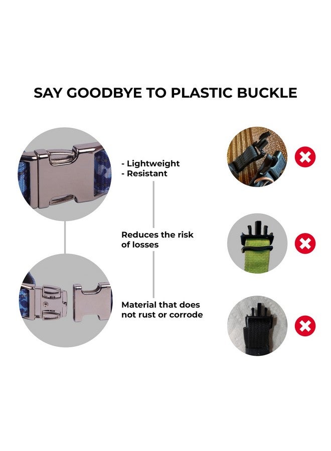 Airtag Dog Collar, Waterproof Airtag Holder, Apple Airtag Dog Collar, Heavy Duty Dog Collar, Adjustable, Soft, and Reflective for Medium and Large Dogs (Blue) - Image 2